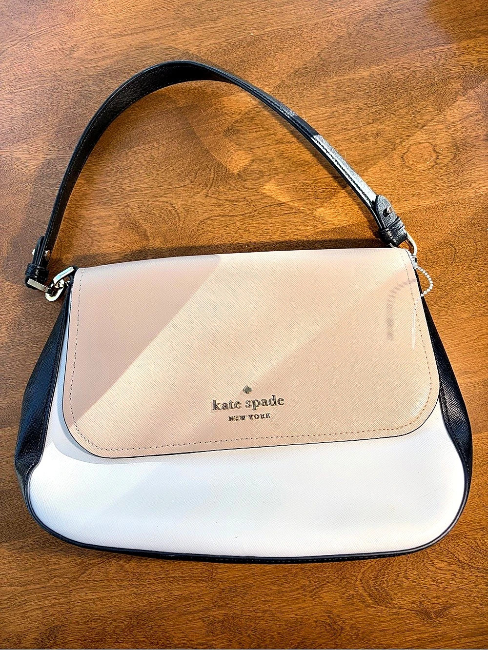 kate spade Two-Tone Shoulder Bag in White & Black
